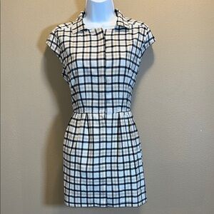 Pendleton Women’s Black and White Sheath Dress with Cap Sleeves SZ 12P